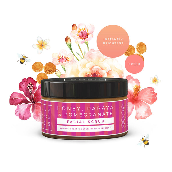 Honey, Papaya & Pomegranate Facial Scrub