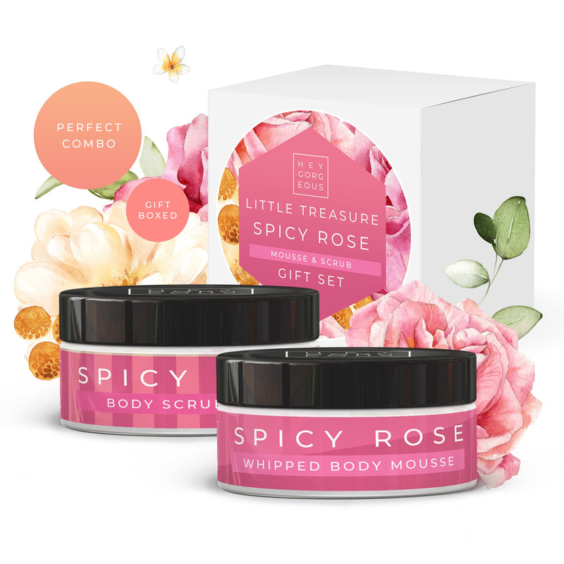 Little Treasure Spicy Rose Mousse & Scrub Gift Set